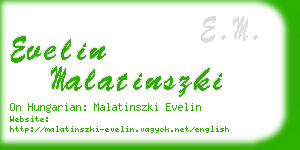 evelin malatinszki business card